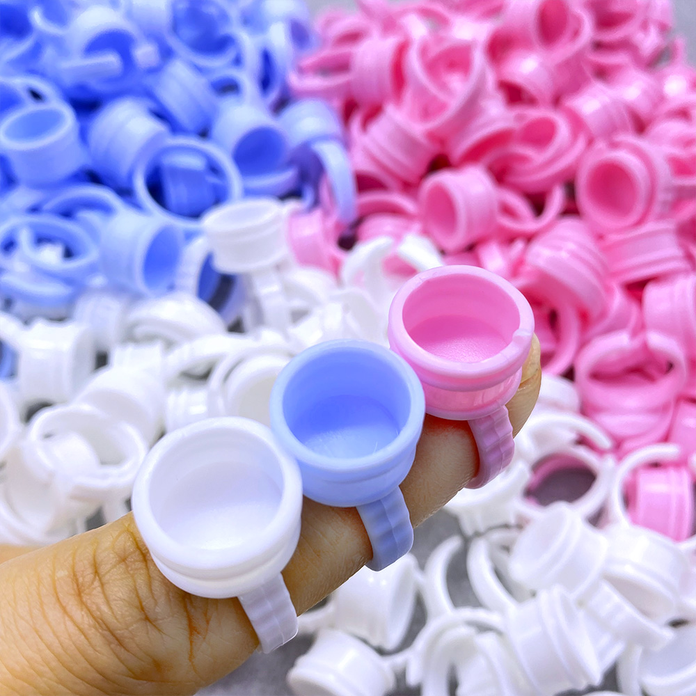 Eyelash Extension Examples - 100Pcs Glue Rings For Lashes Grafting