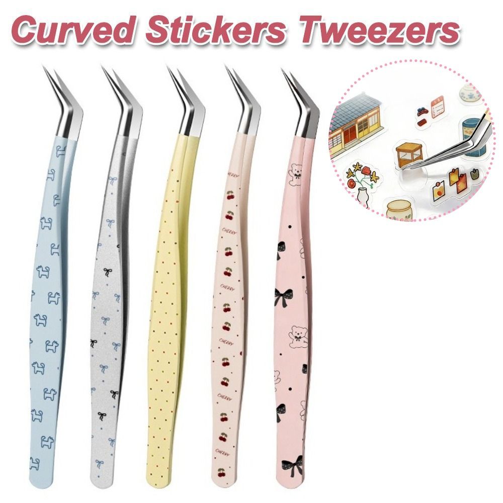 Lash Mapping Sticker - Stainless Steel Curved Stickers Tweezers High