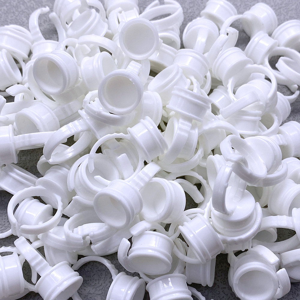 100Pcs Disposable Glue Ring Cu - Eyelash Extension Examples recension och pris