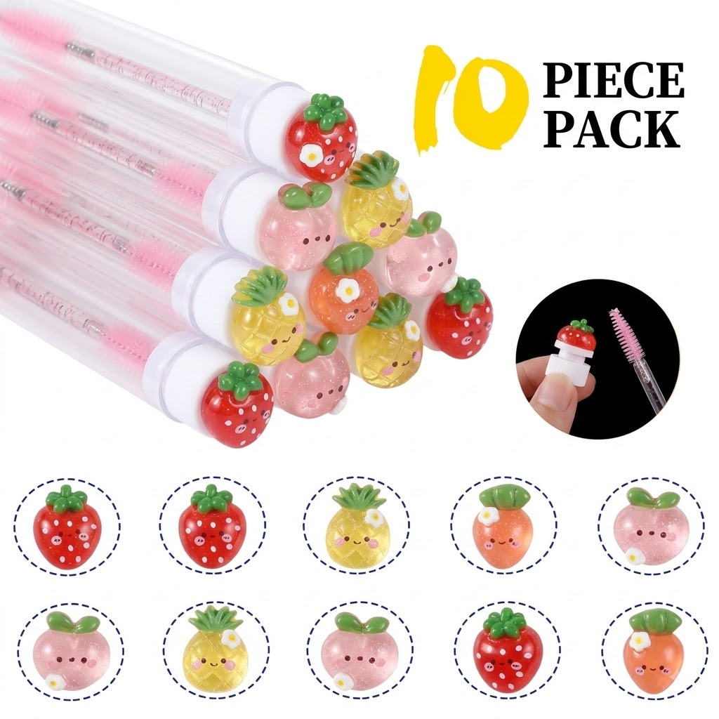10 Pcs Fruit Eyelash Brushes i - Eyelash Extension Vendor recension och pris