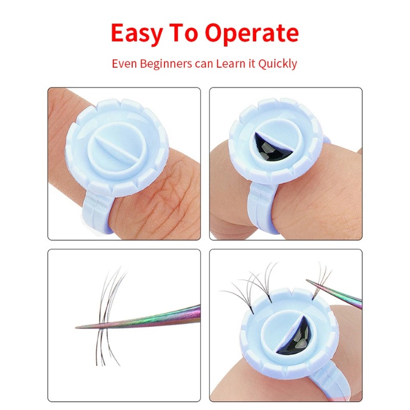 100 Pcs Disposable Eyelash Glu - Eyelash Extension Examples recension och pris