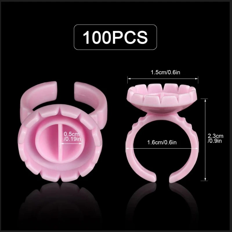 100 Pcs Disposable Eyelash Glu - Eyelash Extension Examples recension och pris