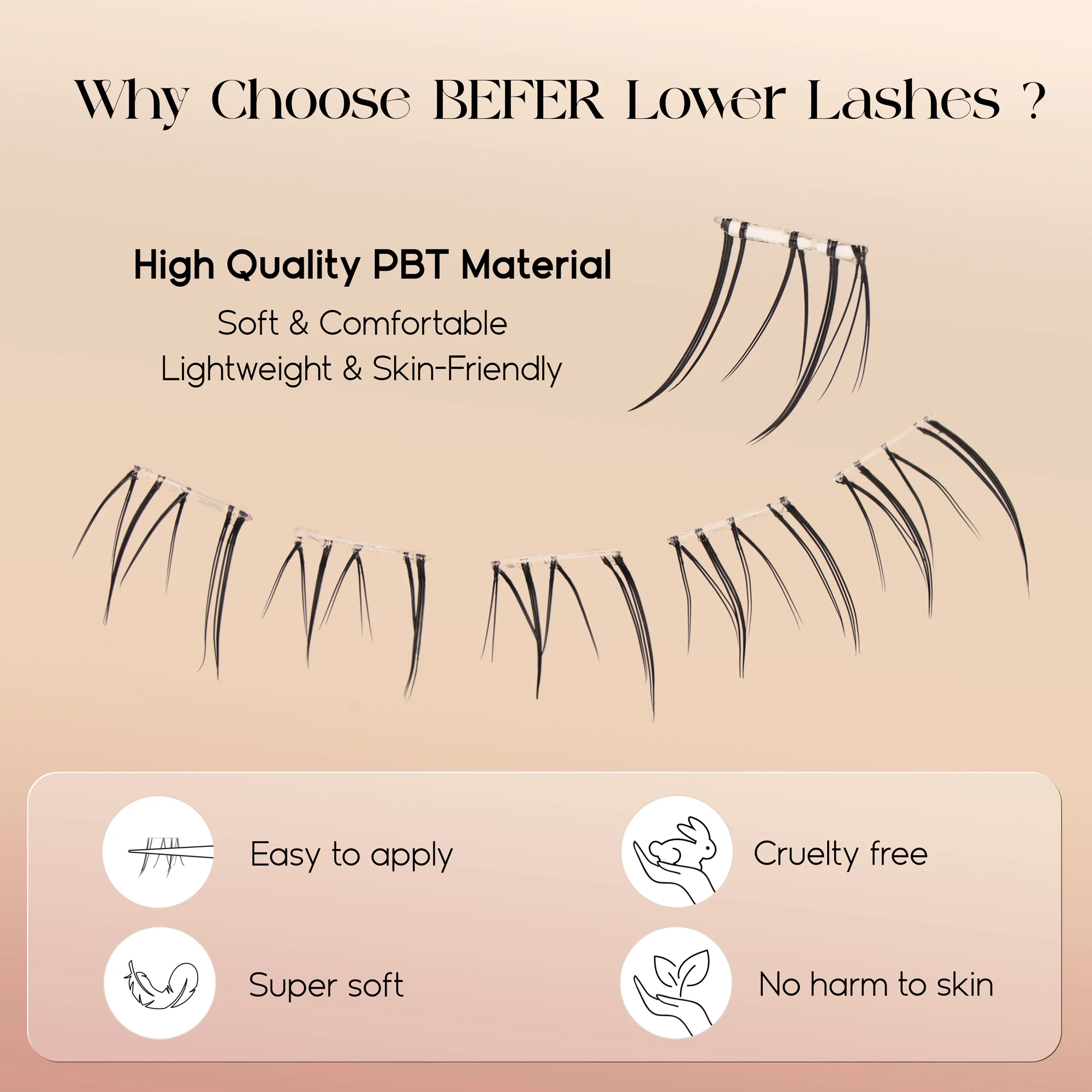 Befer No Glue Needed Lower Las - Eyelash Extension With Glue recension och pris
