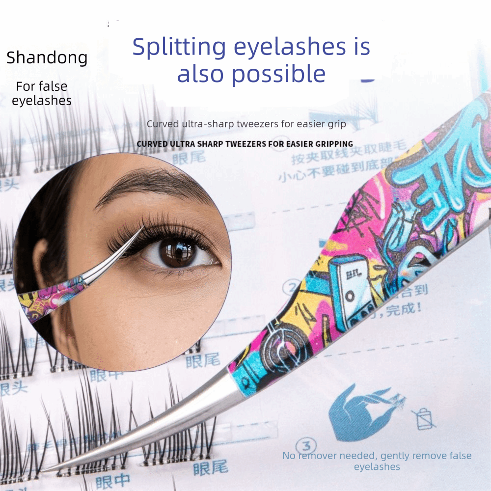 Metal Curved Stickers Tweezers - Lash Mapping Sticker recension och pris