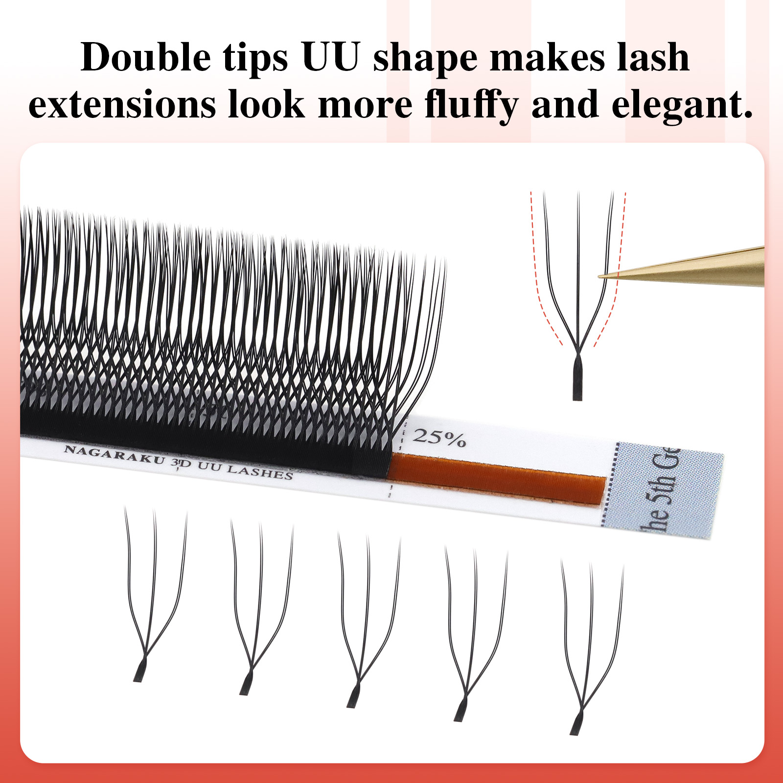 NAGARAKU Double U Shape 3D UU  - Eyelash Extension Course recension och pris