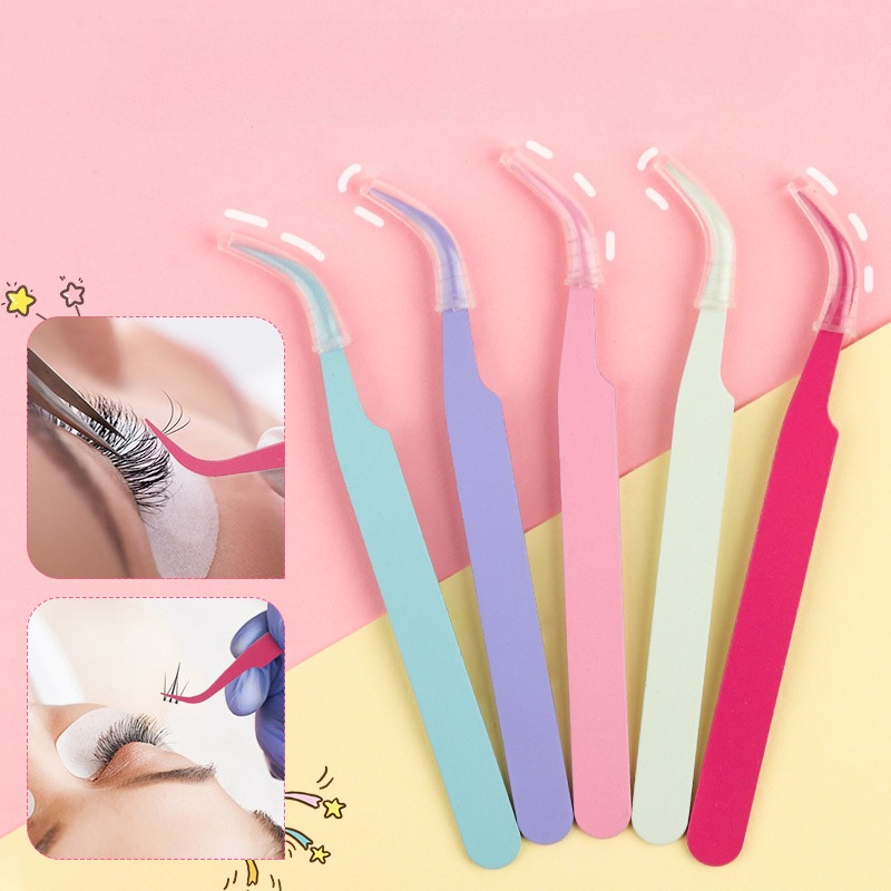 Random Color Mini Curved Tweez - Lash Mapping Sticker recension och pris