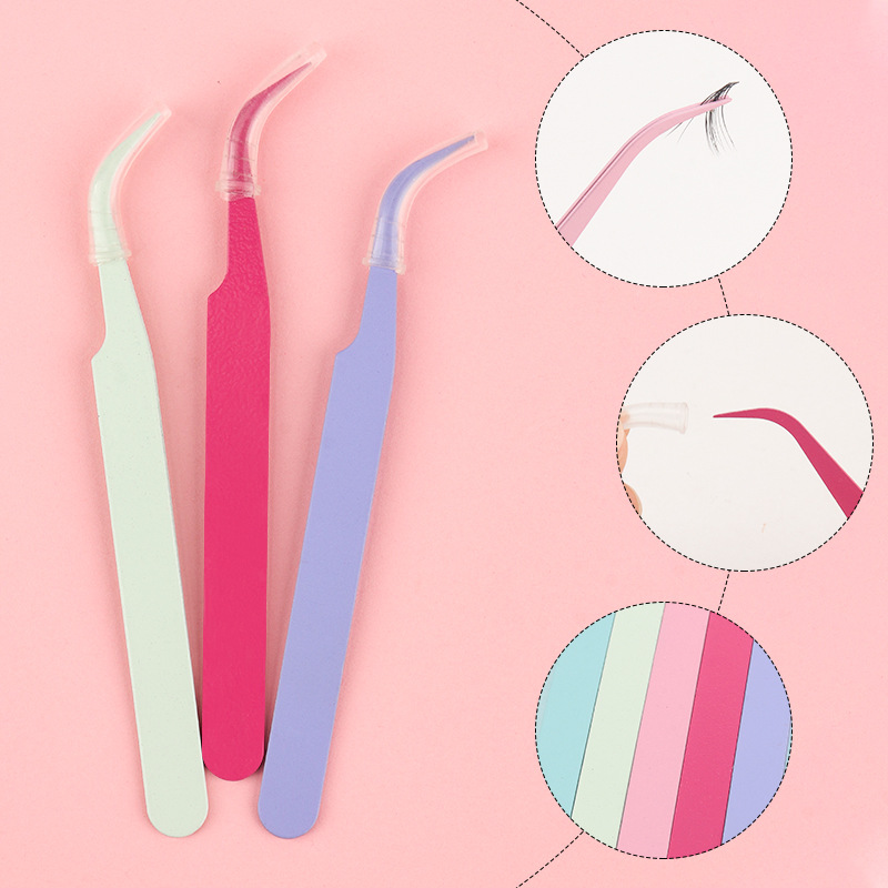Random Color Mini Curved Tweez - Lash Mapping Sticker recension och pris
