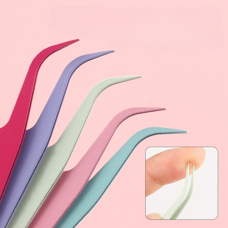 Random Color Mini Curved Tweez - Lash Mapping Sticker recension och pris