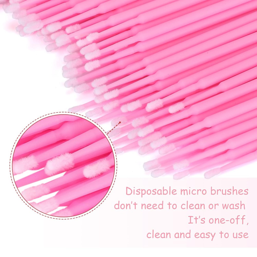 500PCS Disposable Micro Cotton - Eyelash Extension With Glue recension och pris