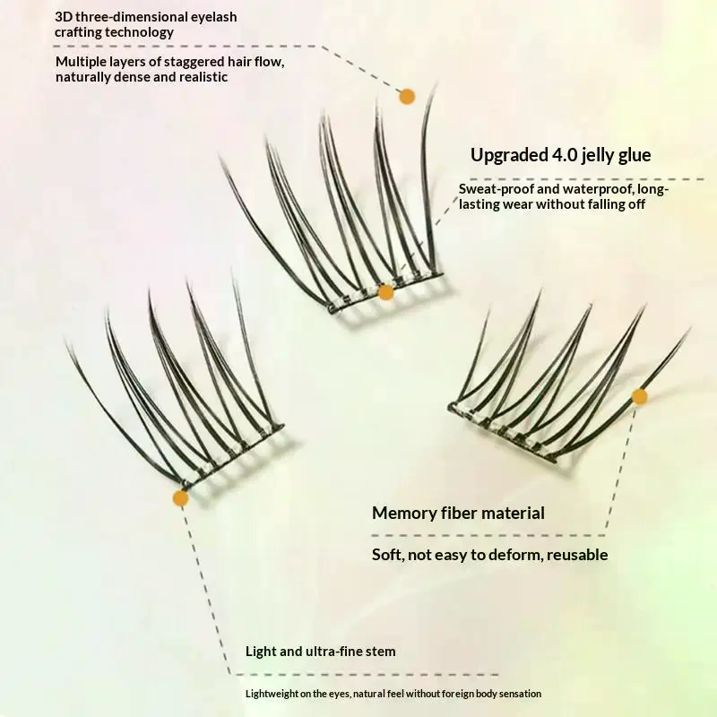 7 Rows Self-Adhesive Eyelashes - Eyelash Extension With Glue recension och pris