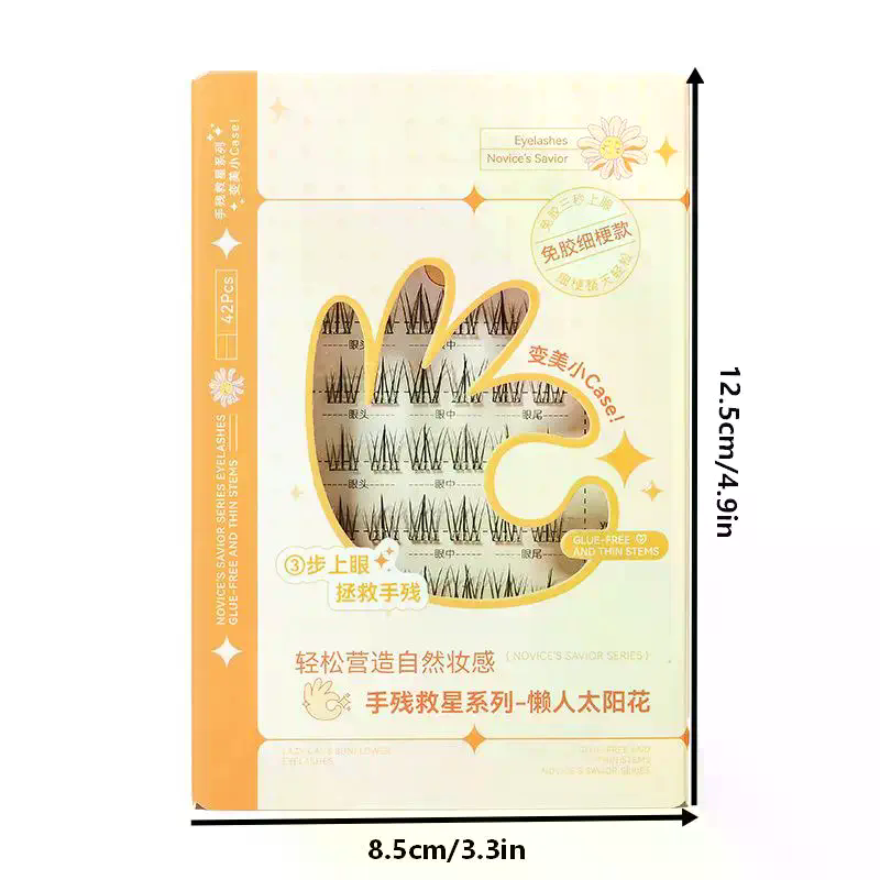 7 Rows Self-Adhesive Eyelashes - Eyelash Extension With Glue recension och pris