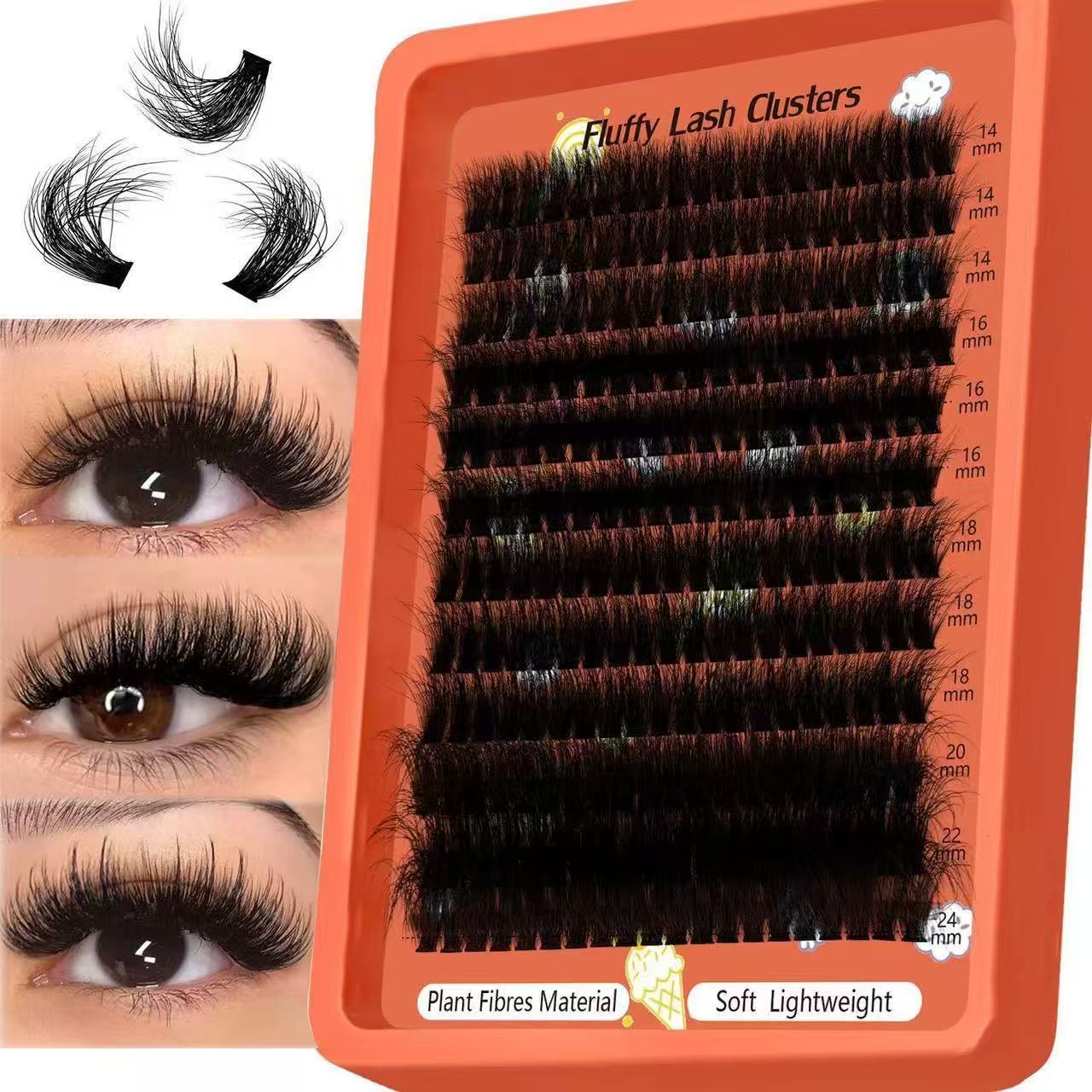 80D-100D 8D Fluffy Cluster Las - Eyelash Extension Home Service recension och pris